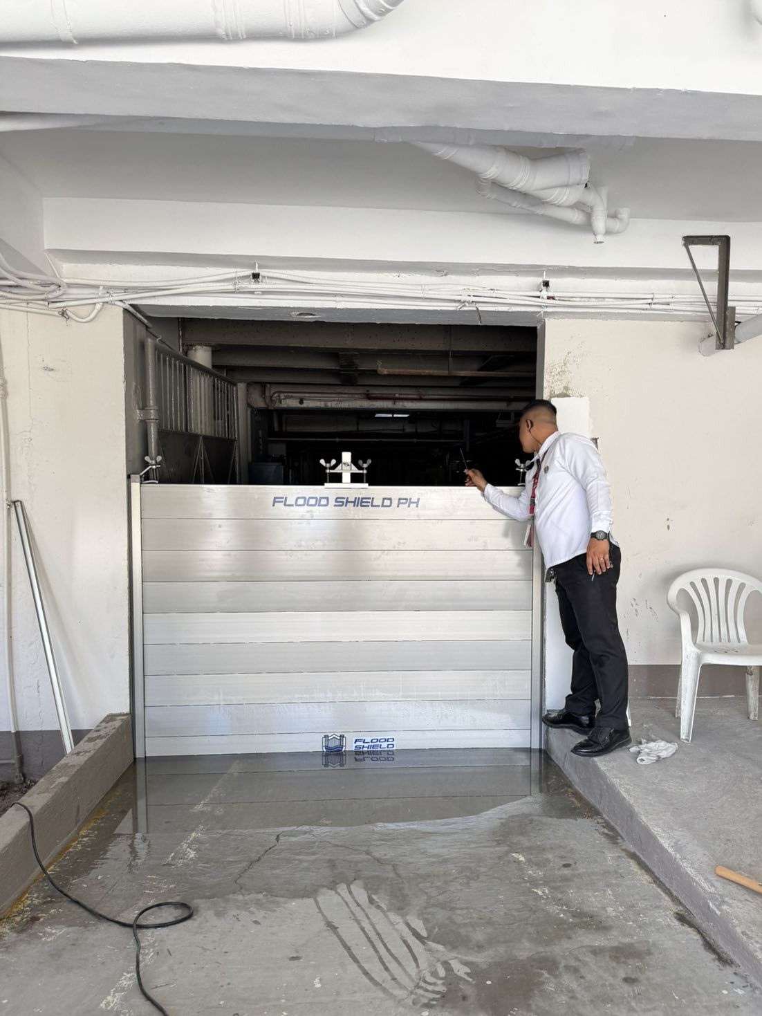 Completed flood barrier, control, protection project for a home, residential, industrial, commercial in Manila, Cebu, Bicol, Philippines.