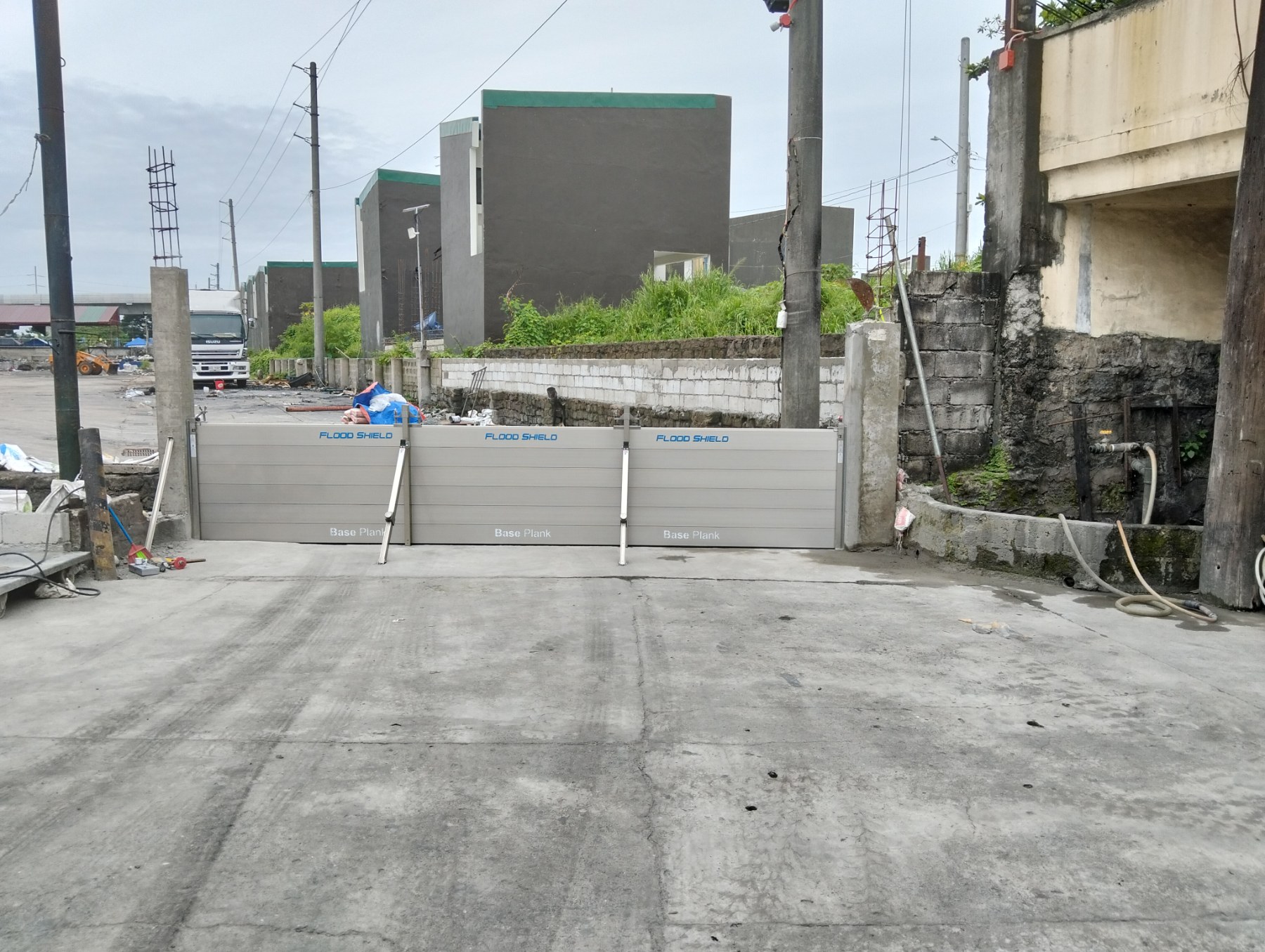 Completed flood barrier, control, protection project for a home, residential, industrial, commercial in Manila, Cebu, Bicol, Philippines.