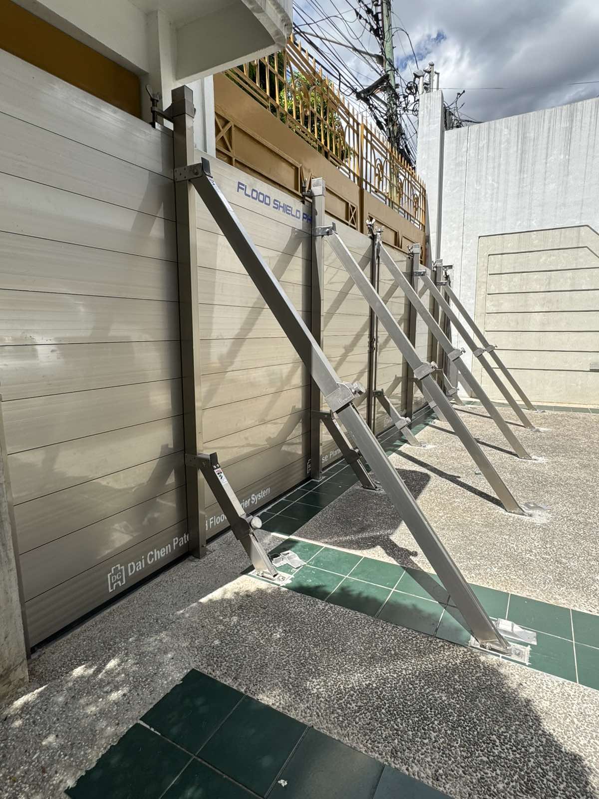 Residential flood protection for a home garage.